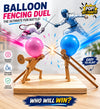 Two children playing the Pinocchio Village Wooden Balloon Battle game together