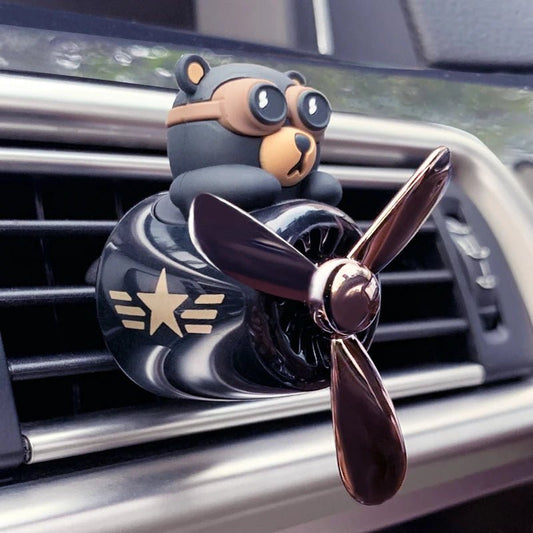 Pilot Bear Rotating Car Freshener.
