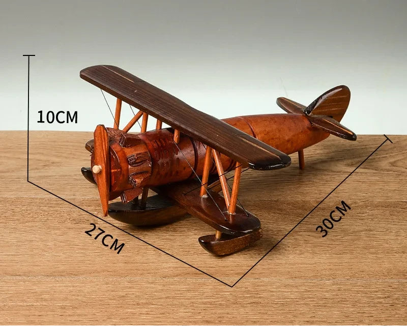 Solid Wood Airplane Decoration - Pinocchio village