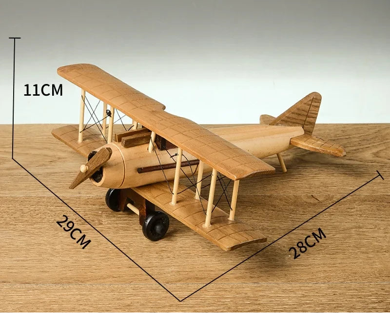 Solid Wood Airplane Decoration - Pinocchio village