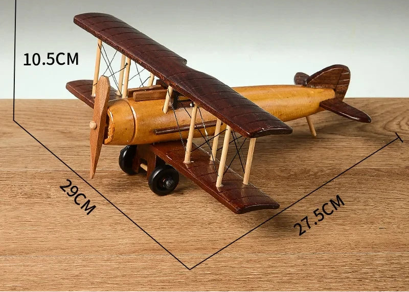 Solid Wood Airplane Decoration - Pinocchio village