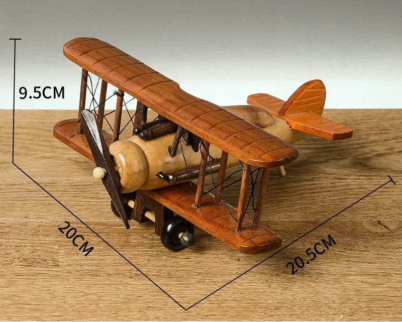 Solid Wood Airplane Decoration - Pinocchio village