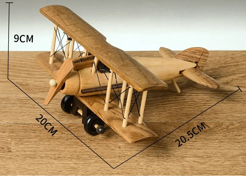 Solid Wood Airplane Decoration - Pinocchio village