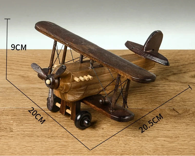 Solid Wood Airplane Decoration - Pinocchio village