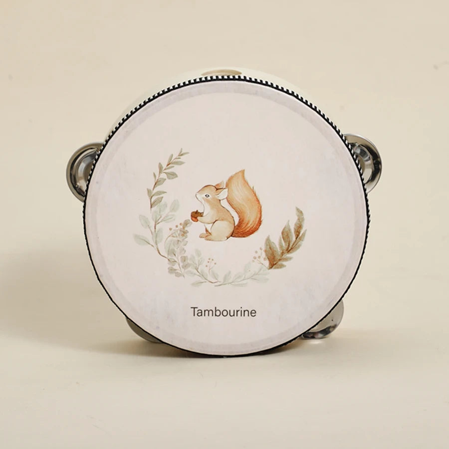 Wooden Bear Rattle Drum - Pinocchio village