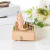 Wooden Carousel Music Box - Pinocchio village