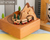 Wooden Carousel Music Box - Pinocchio village