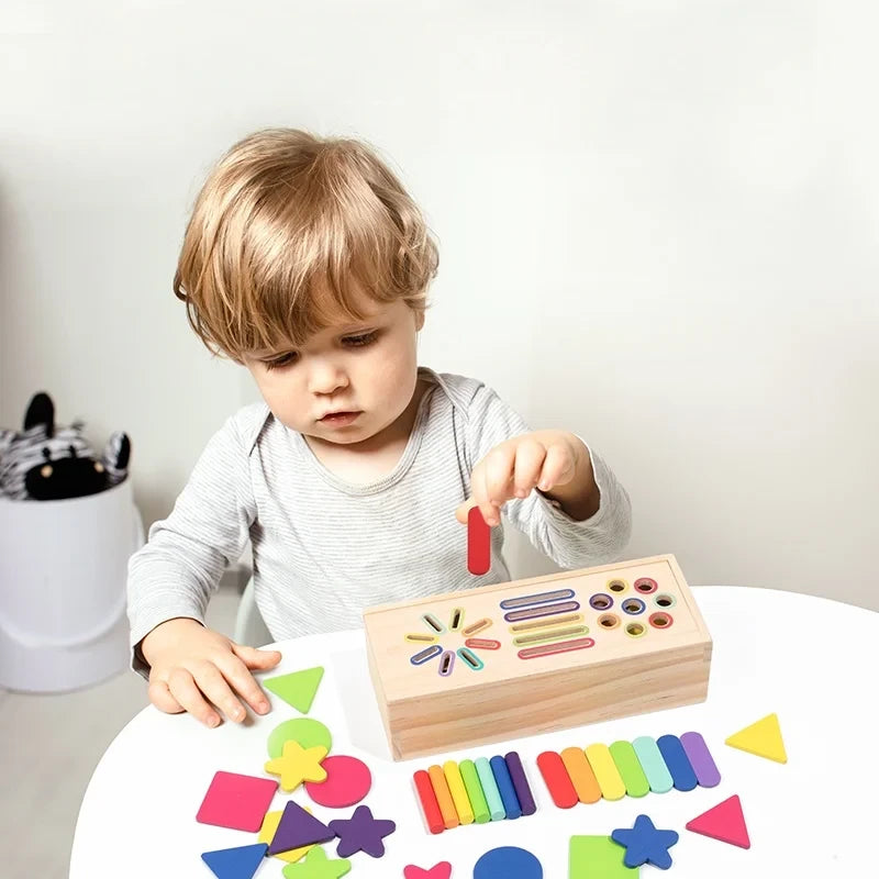Wooden Geometric Solids Toy - Pinocchio village