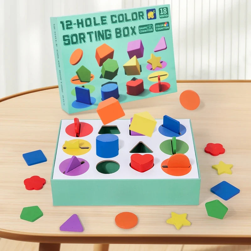 Wooden Geometric Solids Toy - Pinocchio village