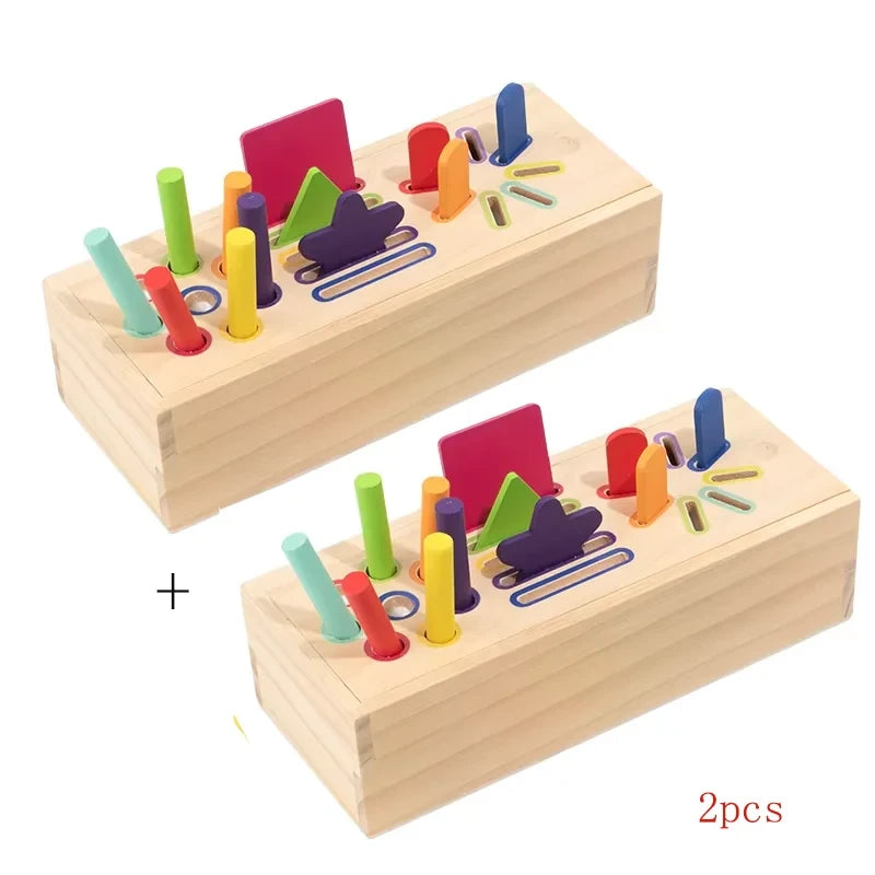 Wooden Geometric Solids Toy - Pinocchio village