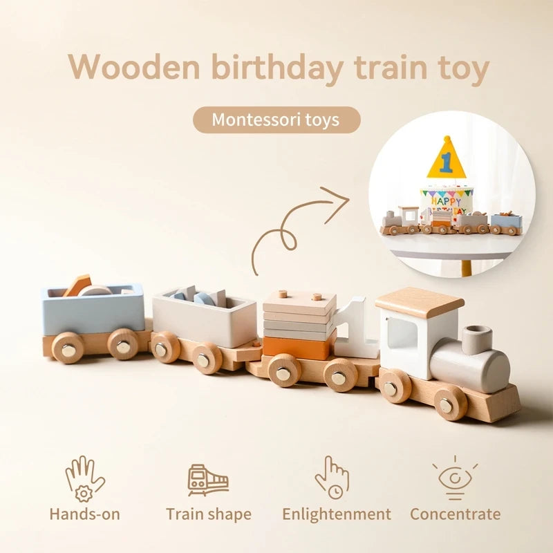 Wooden Train Toy - Pinocchio village