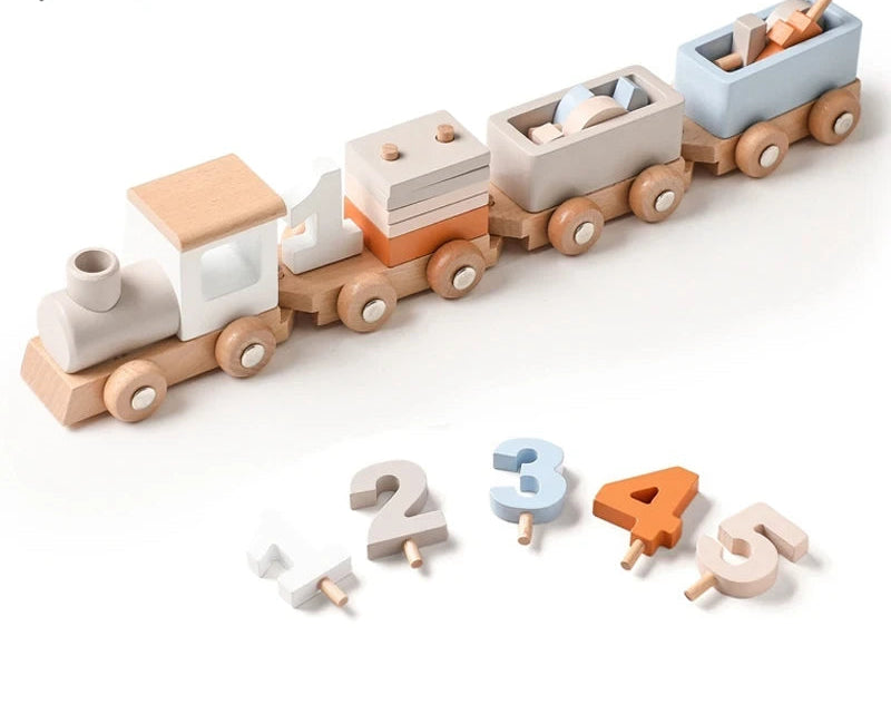 Wooden Train Toy - Pinocchio village