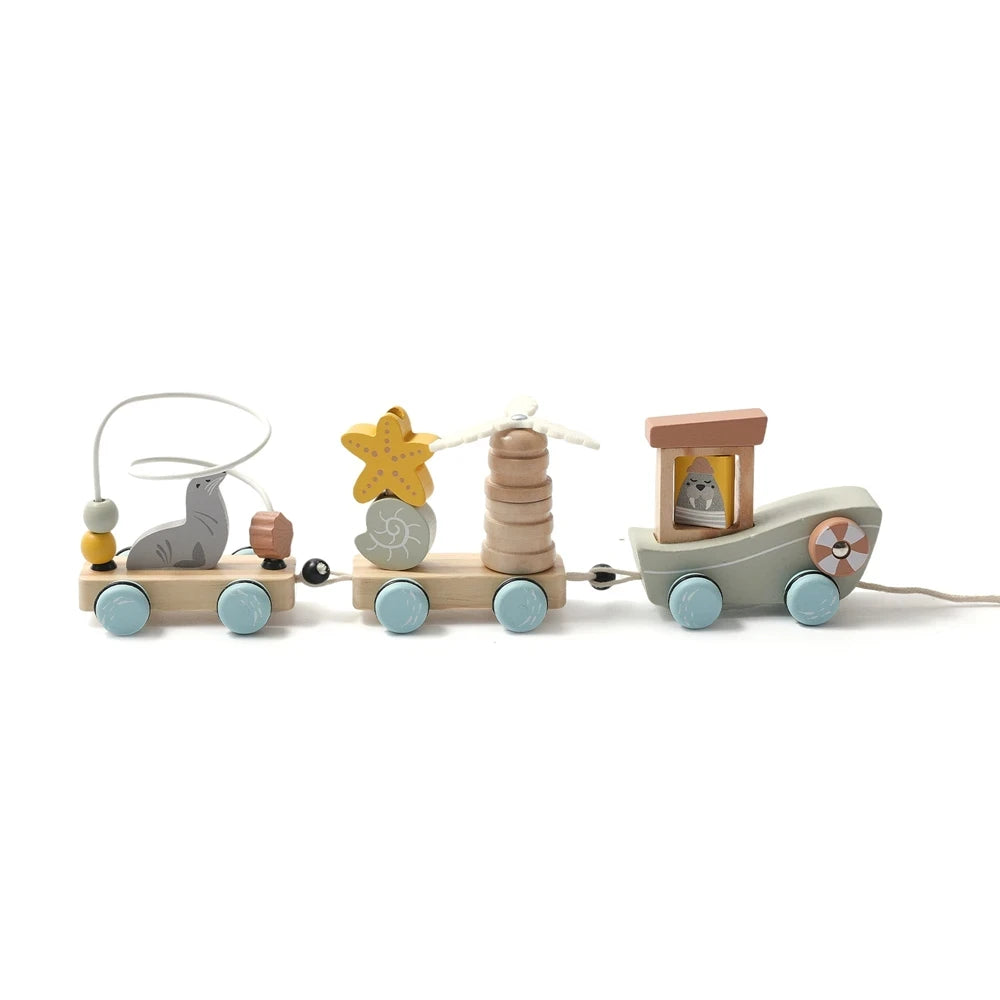 Wooden Train Toy - Pinocchio village