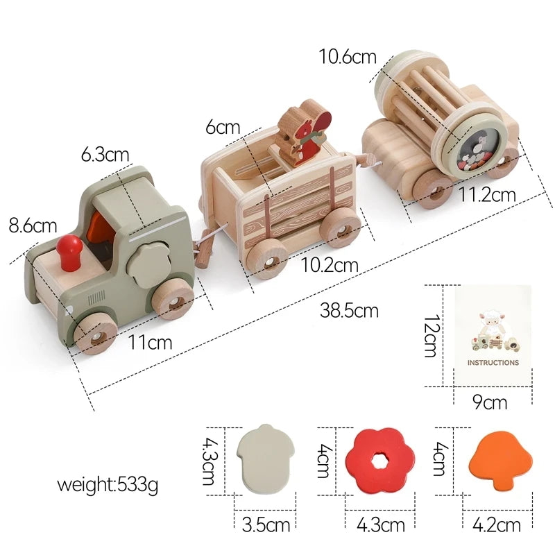 Wooden Train Toy - Pinocchio village